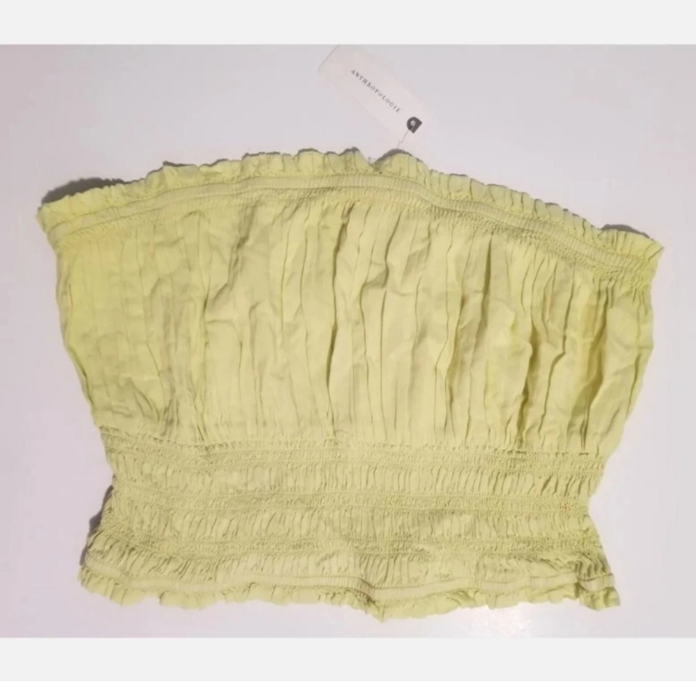 Anthropologie Tube Top Cropped Women's Size Large Light Green NWT